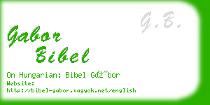 gabor bibel business card